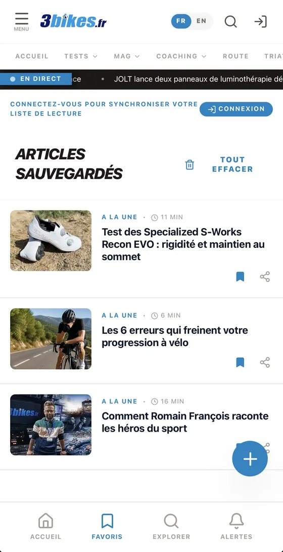 Les favoris de l'app 3Bikes