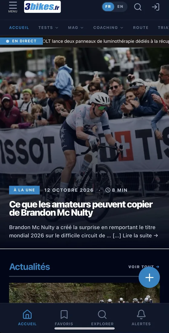 La une en mode sombre