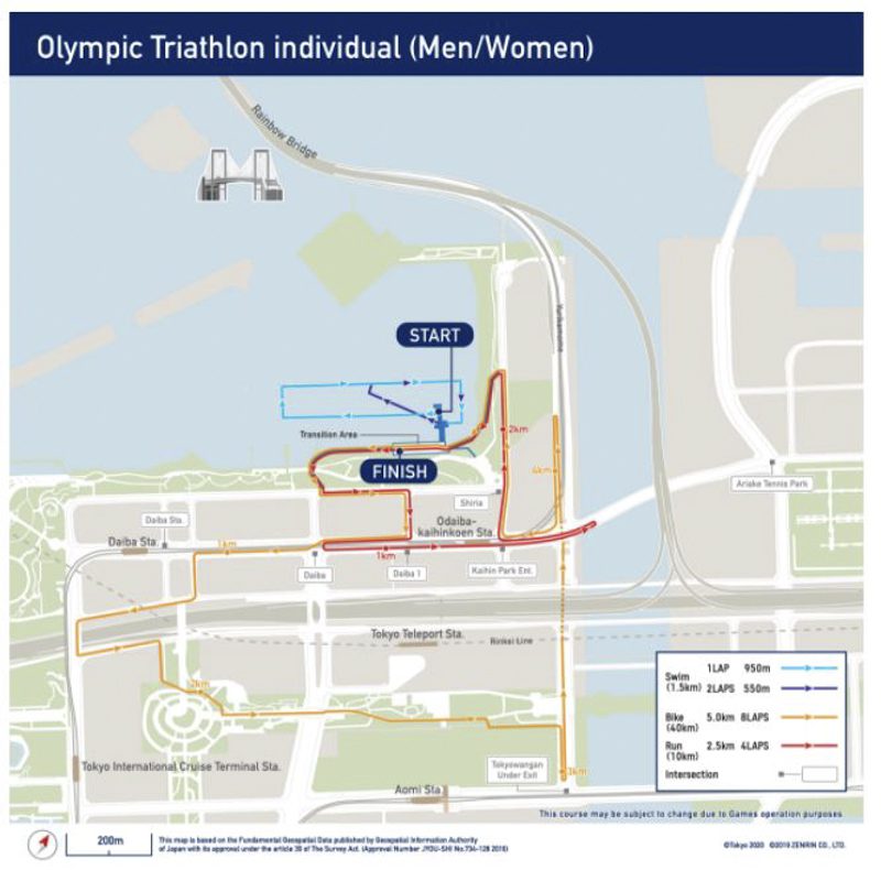 JO TOKYO 2020 - Triatlon: kaarten, cursussen, schema's, uitzendingen, de Fransen en alle betrokkenen