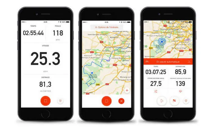 Écrans de données Strava