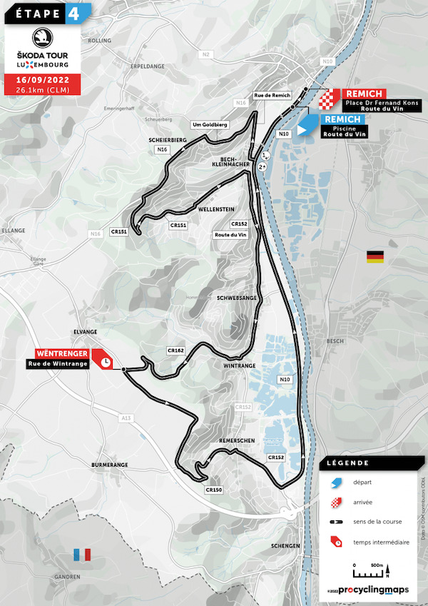 PROS Tour du Luxembourg 2022 le parcours, les horaires de diffusion