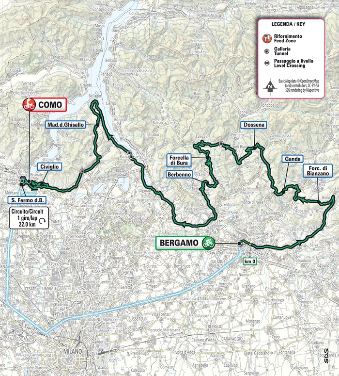 PROS Tour de Lombardie 2022 le parcours, le profil, les horaires de