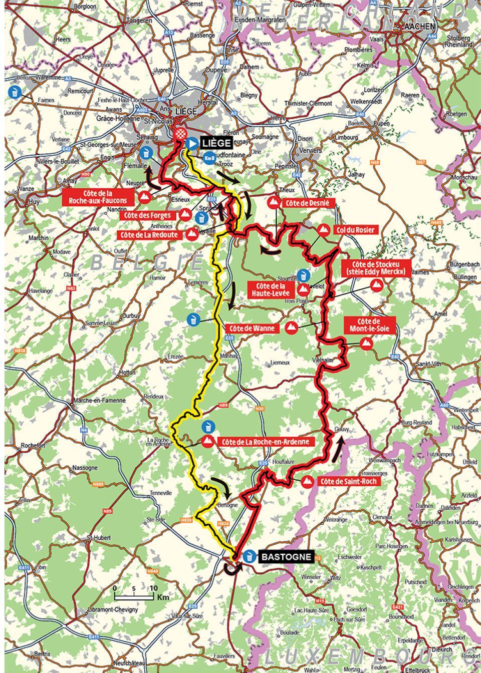 PROS LiègeBastogneLiège 2023 le parcours, le profil, le détail