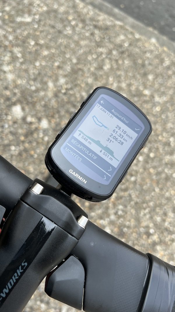 Test du compteur GPS Garmin Edge 840 Solar