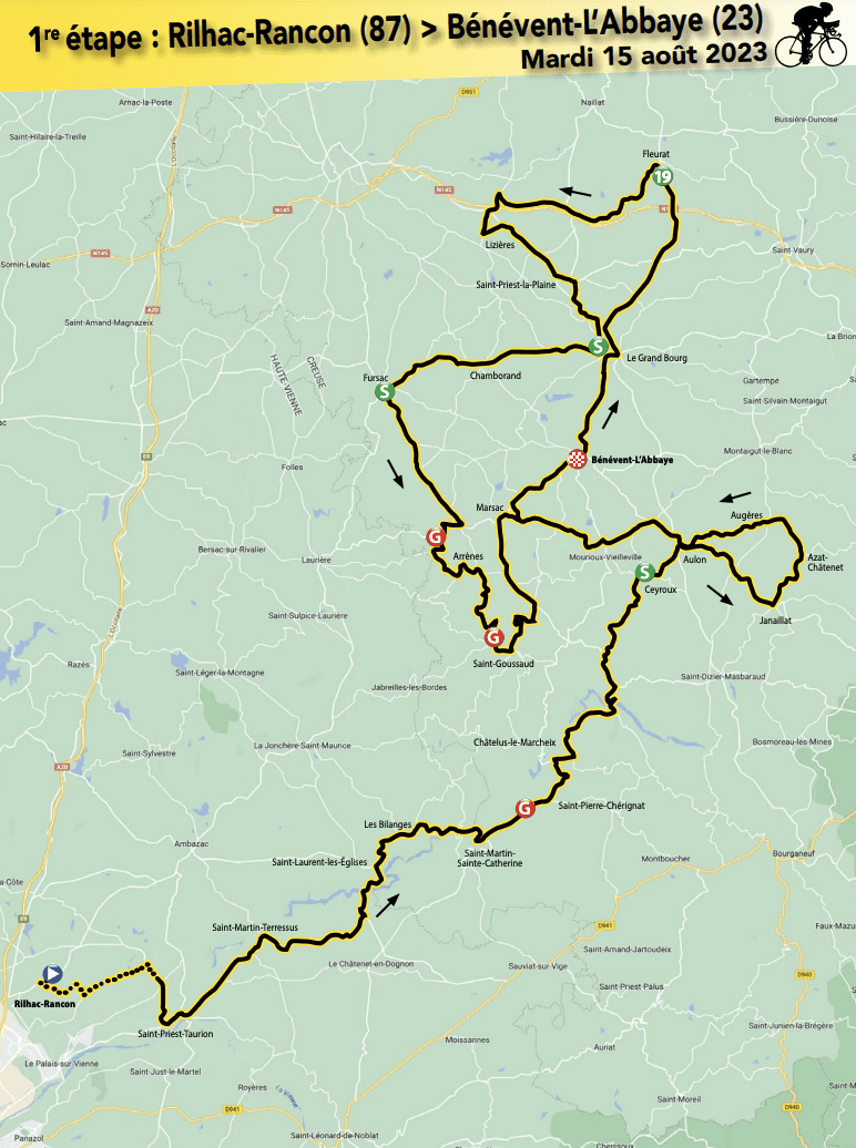 PROS Tour du Limousin Périgord NouvelleAquitaine 2023 le parcours et la liste des engagés