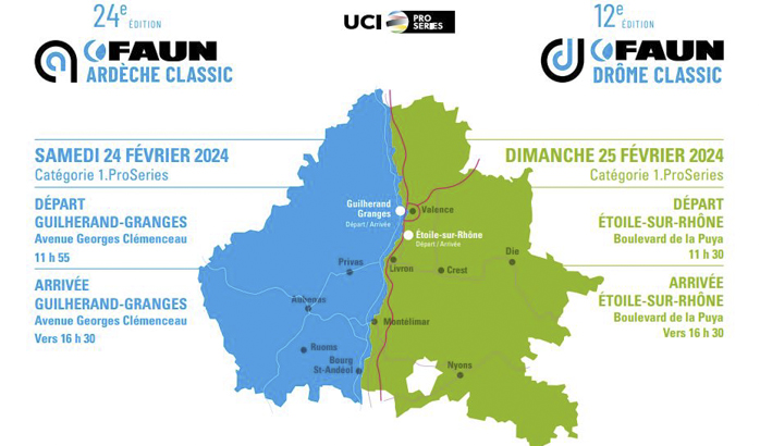 VORTEILE Faun Drôme Classic 2024 die Route, das Profil, die