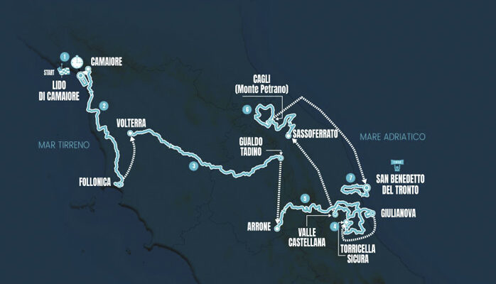 PROS – Tirreno-Adriatico 2024 : le parcours, les cartes et profils des étapes, les cols et les horaires de diffusion TV de la 59e édition