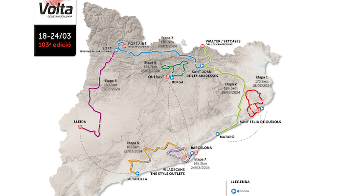 PROS - Tour de Catalogne 2024 : le parcours, le profil des étapes et les engagés