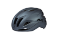 Casque de vélo HJC Crosser de couleur gris mat, de profil, sur fond noir.