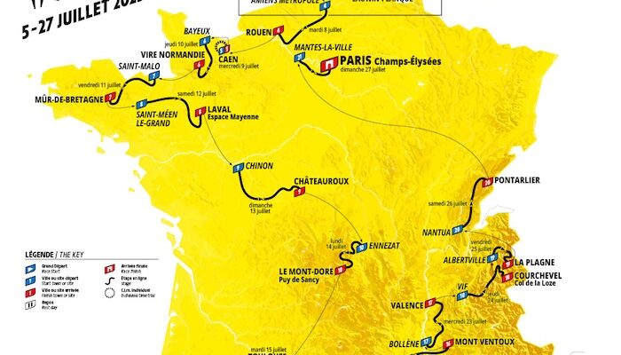 Le parcours du Tour de France 2025 dévoilé