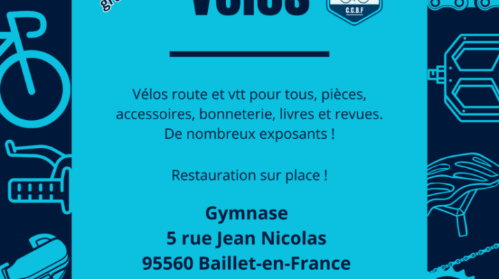 La Bourse aux vélos de Baillet-en-France (95) a lieu le 17 novembre La Bourse aux vélos de Baillet-en-France (95) a lieu le 17 novembre