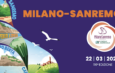 Affiche violette de la 116e édition de Milan-Sanremo avec le logo Crédit Agricole et la date du 22 mars 2025.