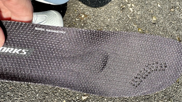 Binnenzool van een fietsschoen