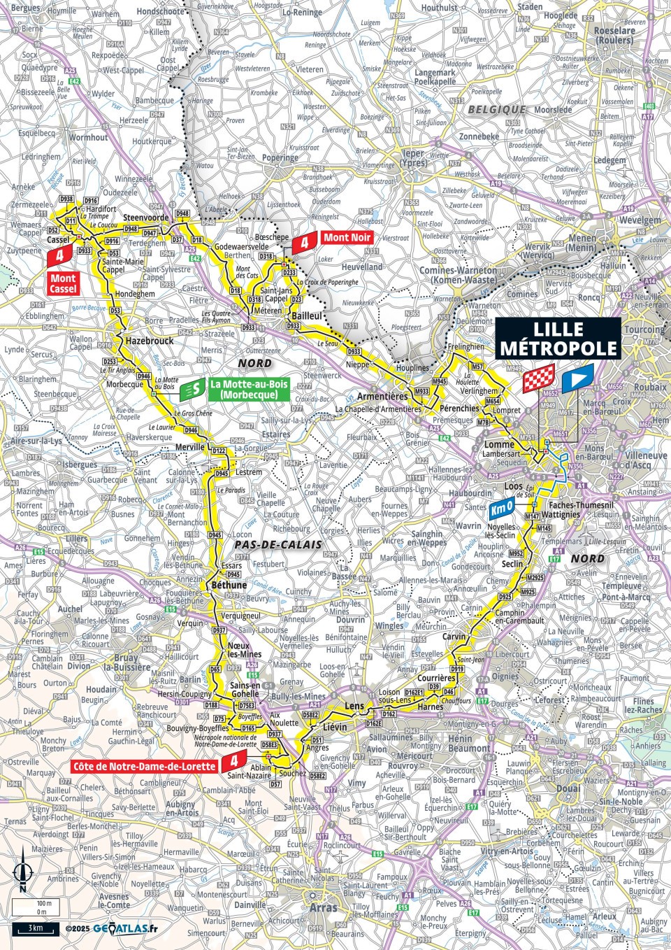 Tour de France 2025 : le parcours, les cartes et profils des étapes, les cols et les horaires de diffusion TV de la 112e édition