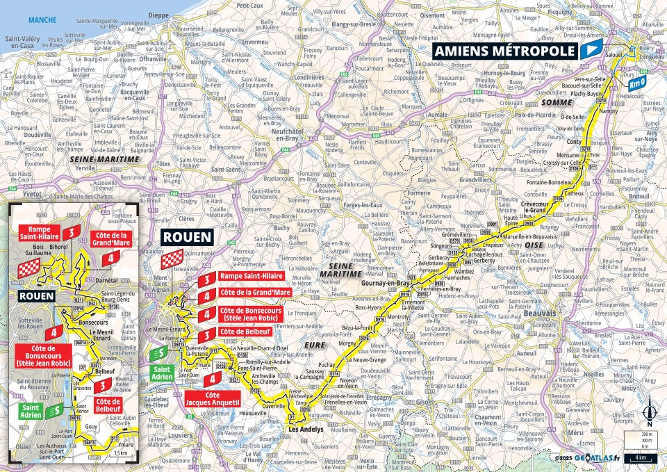 Tour de France 2025 : le parcours, les cartes et profils des étapes, les cols et les horaires de diffusion TV de la 112e édition