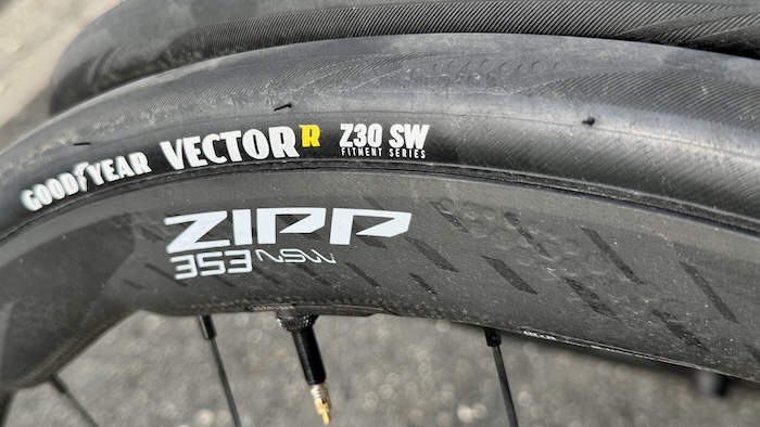 Test new Zipp 353 NSW with pressure sensor