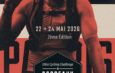 Affiche pour la 2ème édition de l'Ultra Cycling Challenge Bordeaux-Paris du 22 au 24 mai 2026, avec un cycliste.
