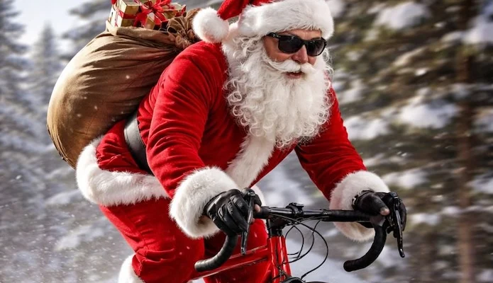 Entrainement vélo pendant fêtes de fin d'année