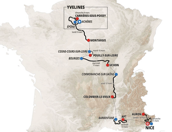Paris-Nice 2026 : le parcours, le profil des étapes et les équipes engagées