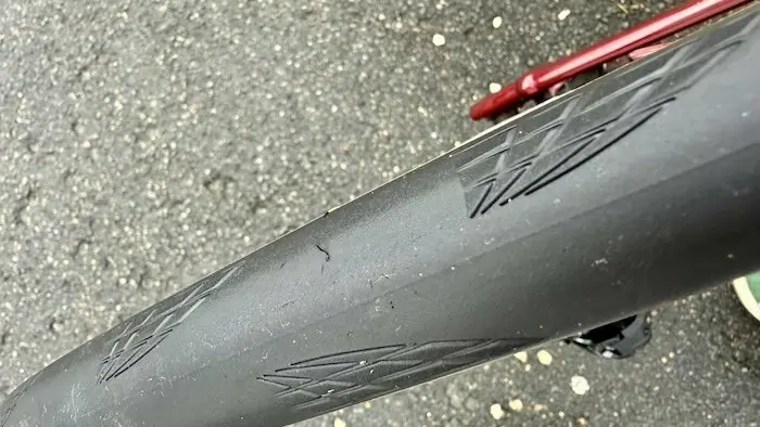 Continental GP 5000 AS TR 700x28, vue de l'usure de la bande de roulement