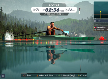 MyWhoosh introduit le mode Aviron