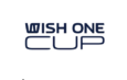 Logo Wish One Cup écrit en bleu foncé sur fond blanc.