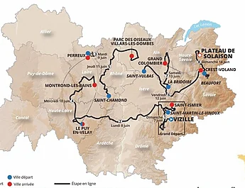 Tour Auvergne-Rhône-Alpes 2026 : tout le parcours et les coureurs engagés