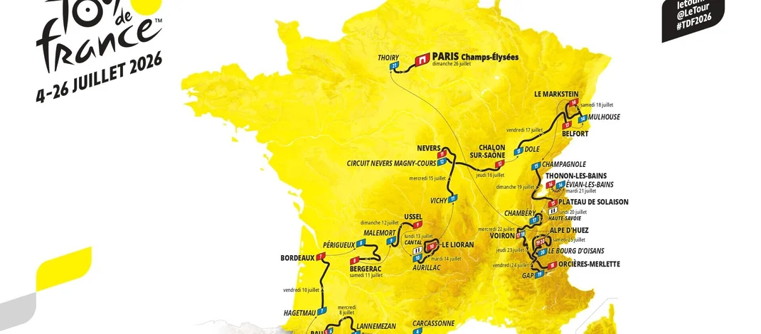 Tour de France 2026 : le parcours, toutes les cartes et profils des étapes