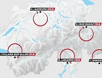 Tour de Suisse 2026 : les cartes des étapes et les coureurs engagés
