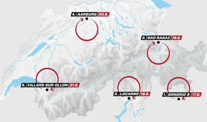 Tour de Suisse 2026 : les cartes des étapes et les coureurs engagés