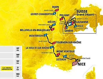 Tour de France Femmes 2026 : le parcours, toutes les cartes et profils des étapes
