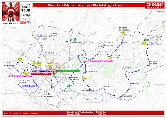 cholet agglo tour 2026 carte parcours