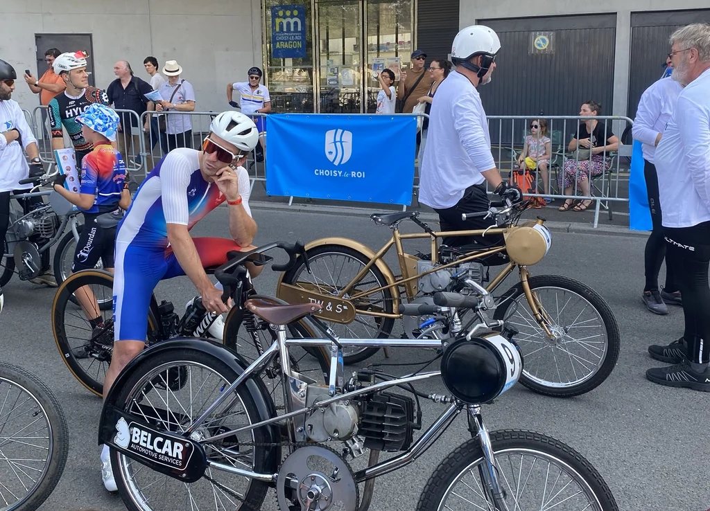 Derny utilisé lors du Crito’Star 2026 à Choisy-le-Roi.