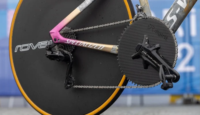 Transmission du vélo de Remco Evenepoel, JO Paris 2024