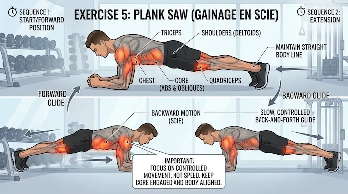 Gainage en « scie »