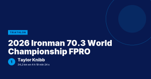 2026 Ironman 70.3 World Championship FPRO : Taylor Knibb victorieuse