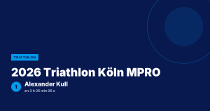 2026 Triathlon Köln MPRO : Alexander Kull vainqueur