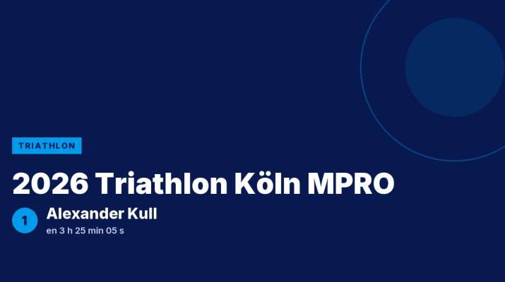 2026 Triathlon Köln MPRO : Alexander Kull vainqueur