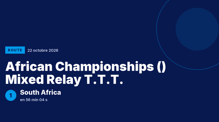 African Championships () Mixed Relay T.T.T. : South Africa victorieuse