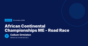 African Continental Championships ME - Road Race : Callum Ormiston vainqueur