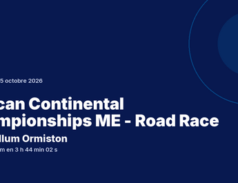 African Continental Championships ME - Road Race : Callum Ormiston vainqueur