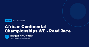 African Continental Championships WE - Road Race : Magda Nieuwoudt victorieuse