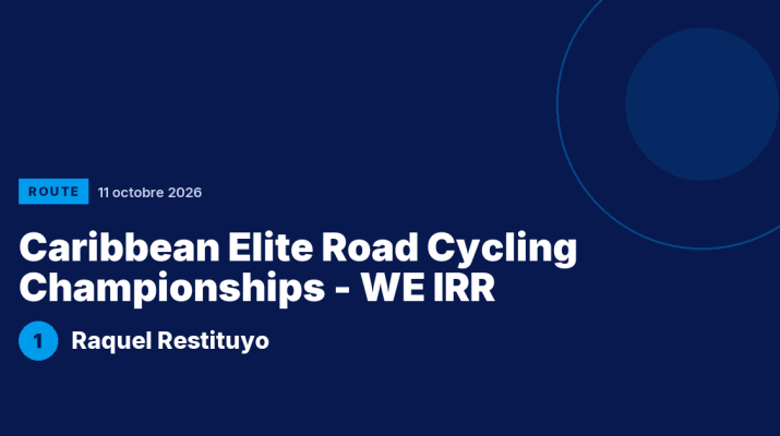 Caribbean Elite Road Cycling Championships - WE IRR : Raquel Restituyo victorieuse