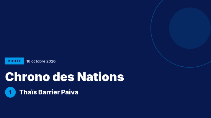 Chrono des Nations : Thaïs Barrier Paiva vainqueur