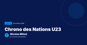 Chrono des Nations U23 : Nicolas Milesi vainqueur
