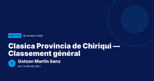 Clasica Provincia de Chiriqui : Gotzon Martin Sanz vainqueur