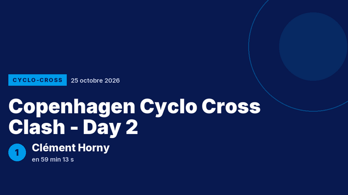 Copenhagen Cyclo Cross Clash - Day 2 : Clément Horny vainqueur