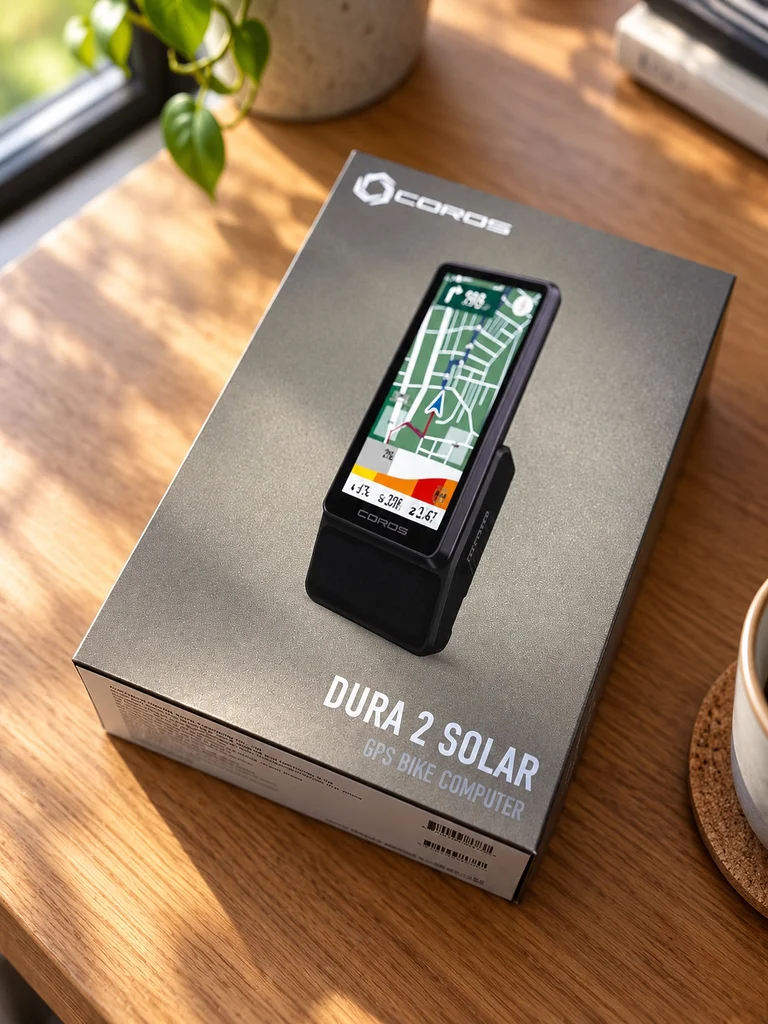 Boîte du compteur GPS COROS DURA 2 Solar reçu en avant-première pour son test 3bikes