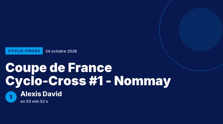 Coupe de France Cyclo-Cross #1 - Nommay : Alexis David vainqueur