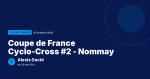 Coupe de France Cyclo-Cross #2 - Nommay : Alexis David vainqueur